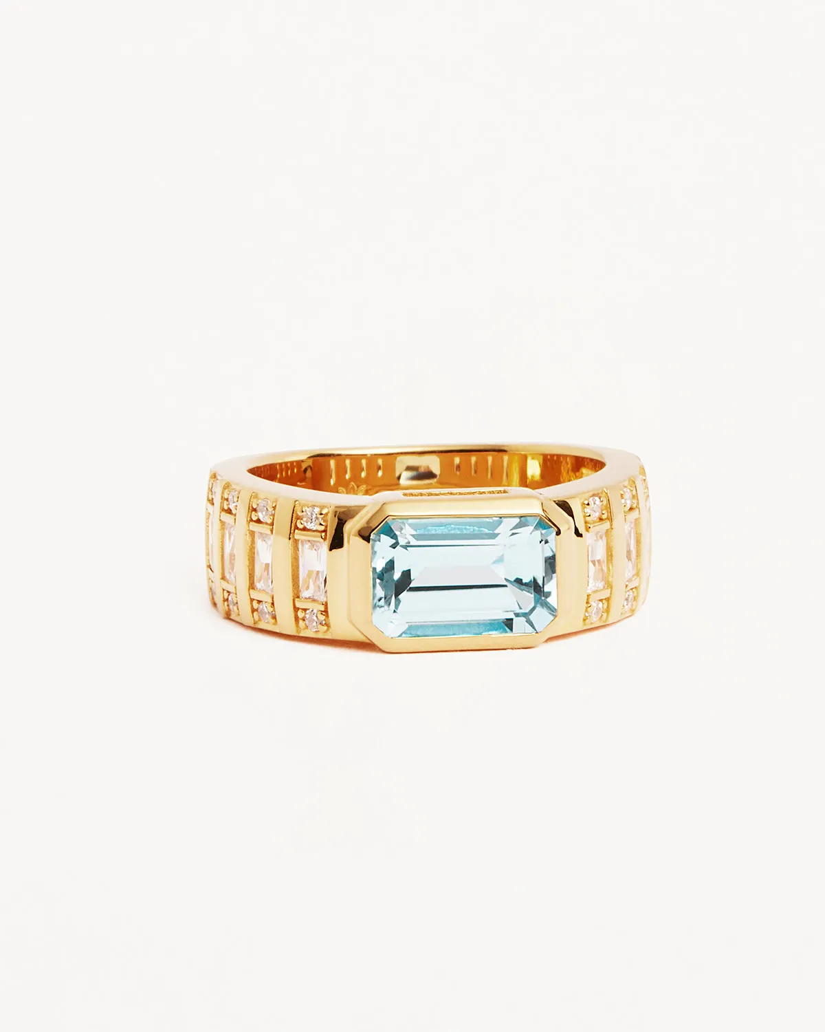 18k Gold Vermeil Calm Your Soul Topaz Ring