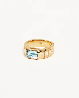 18k Gold Vermeil Calm Your Soul Topaz Ring