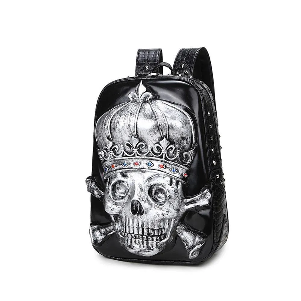 3D  Backpack ,Halloween Backpack 3D Pirate Skull Crown Bags Fashion Knapsacks