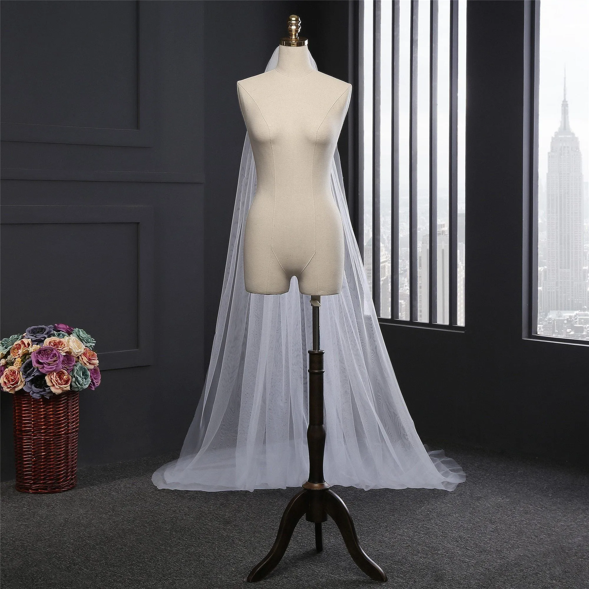 3M With Comb Wedding Veil