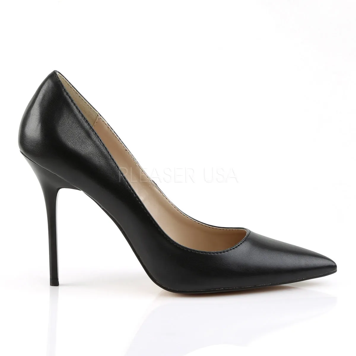 4 Inch Heel CLASSIQUE-20 Black Pu