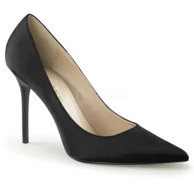 4 Inch Heel CLASSIQUE-20 Black Satin