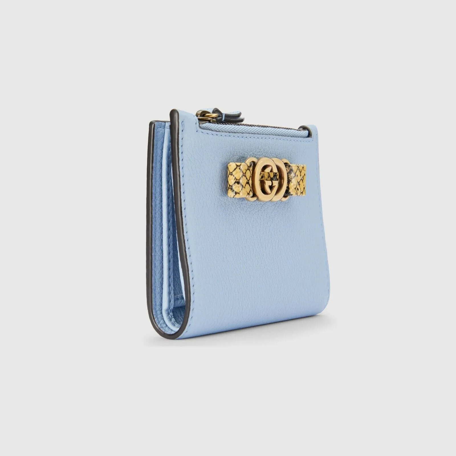 750459AACAP4941 Gucci  Japan Limited Interlocking G Python Card Case Color blue