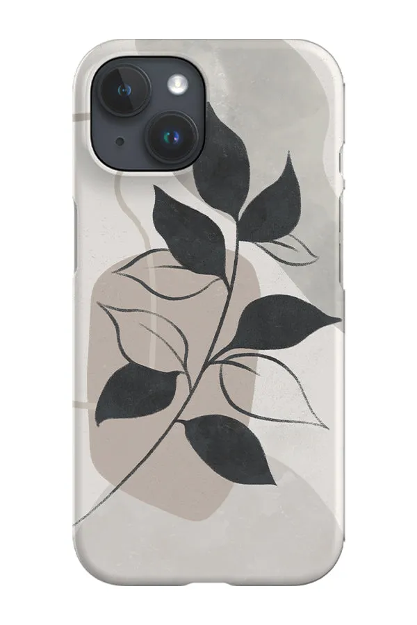 Abstract Plant Shapes Phone Case (Grey Black)