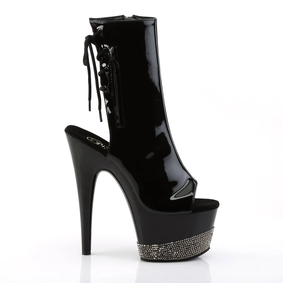 ADORE-1018-3 Black Calf High Peep Toe Boots