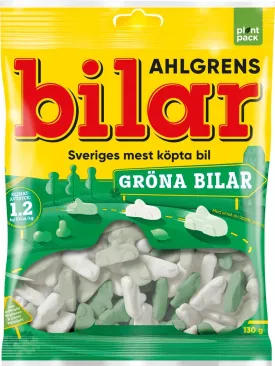 Ahlgrens Bilar Gröna Bilar 130g, 16-Pack