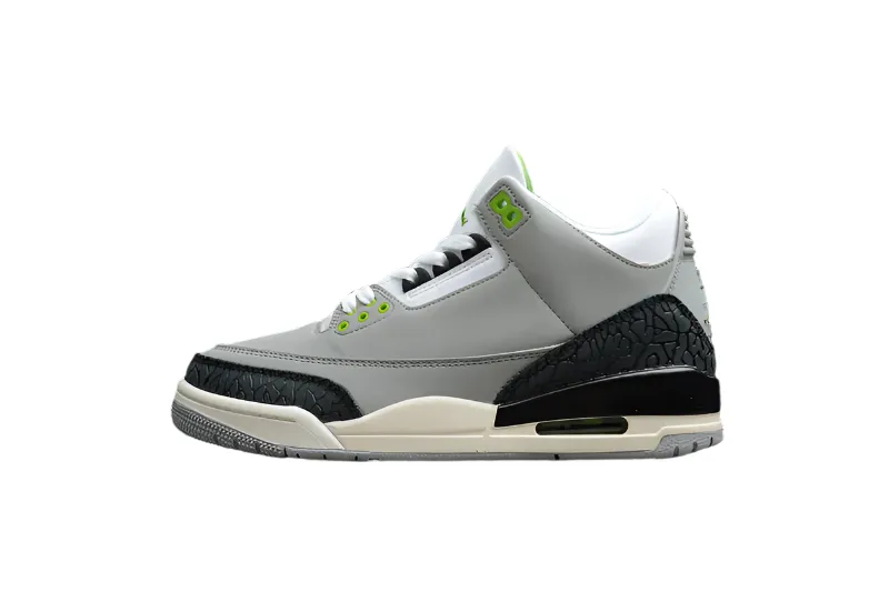 AIR JORDAN 3 RETRO CHLOROPHYLL LIGHT SMOKE GREY/CHLOROPHYLL/BLACK-WHITE-SAIL