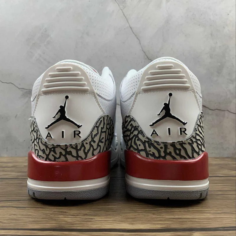 AIR JORDAN 3 RETRO HALL OF FAME WHITE/CEMENT GREY-BLACK-FIRE RED