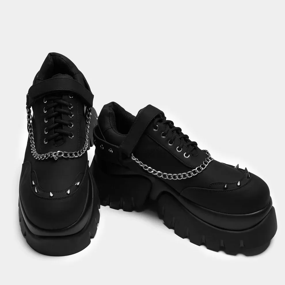 Allsander Men's Platform Trainers - Black