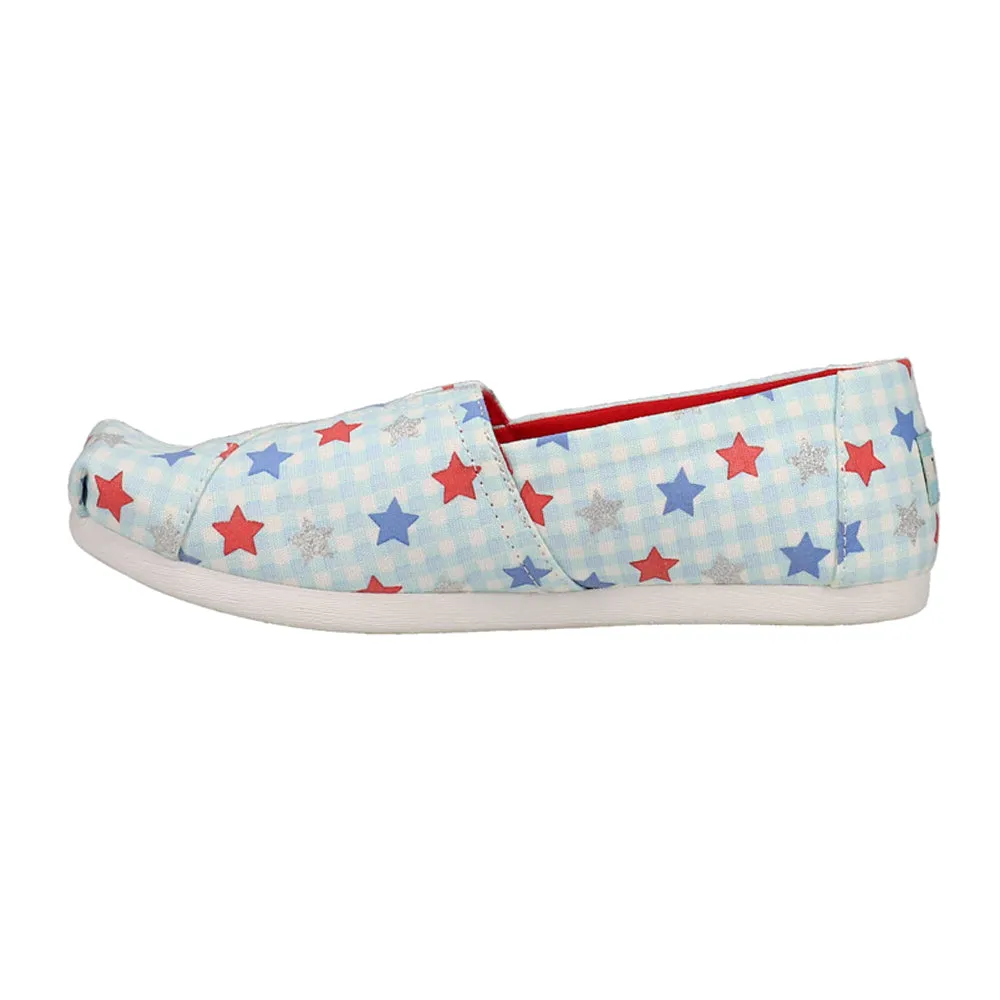 Alpargata Stars-Plaid Patriotic Slip On Flats