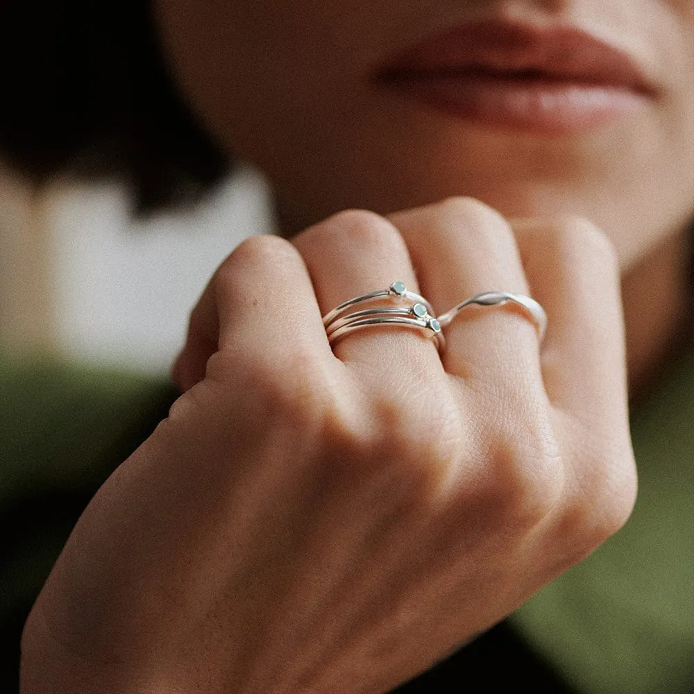 Amazonite Healing Stone Ring Sterling Silver