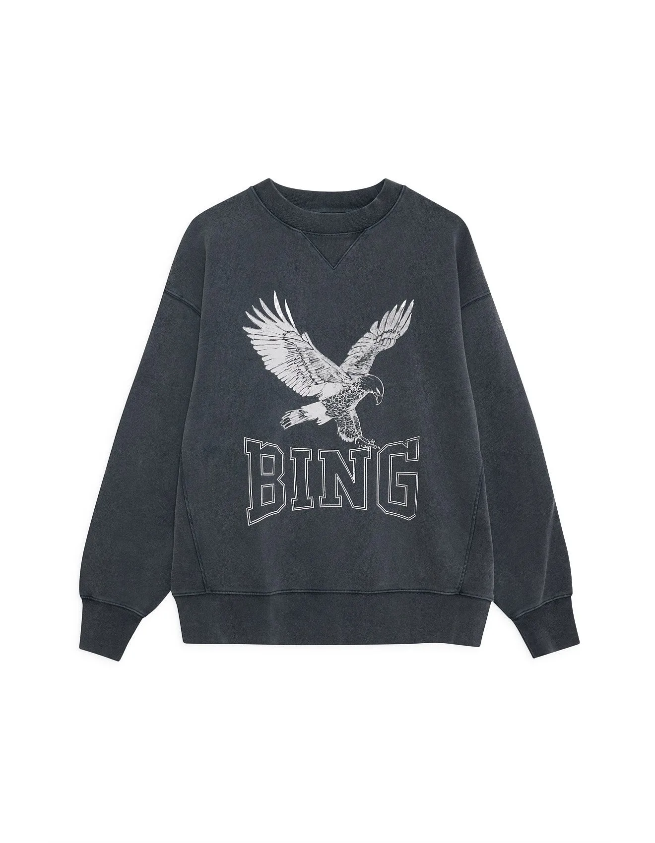 Anine Bing Alto Retro Eagle Sweatshirt - Washed Black