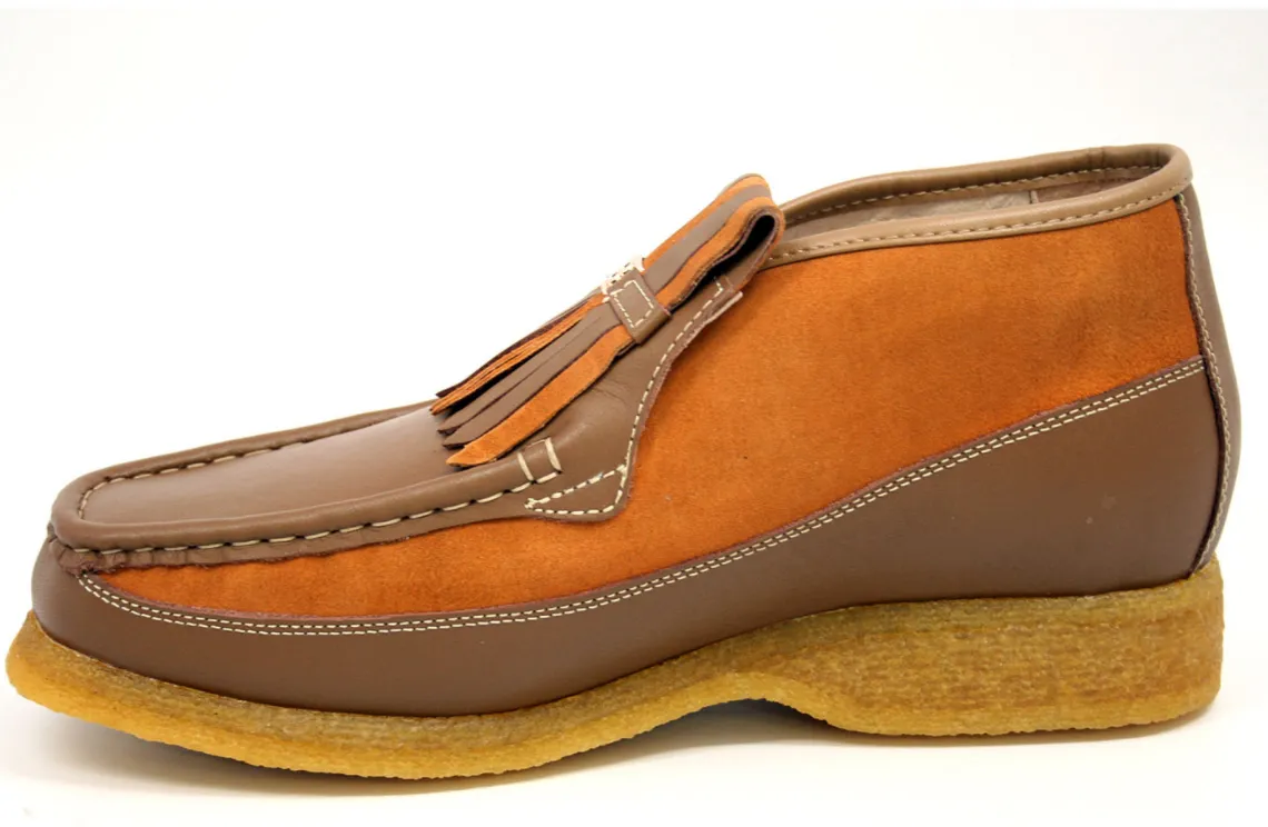 Apollo Rust Leather Rust Suede Slip on