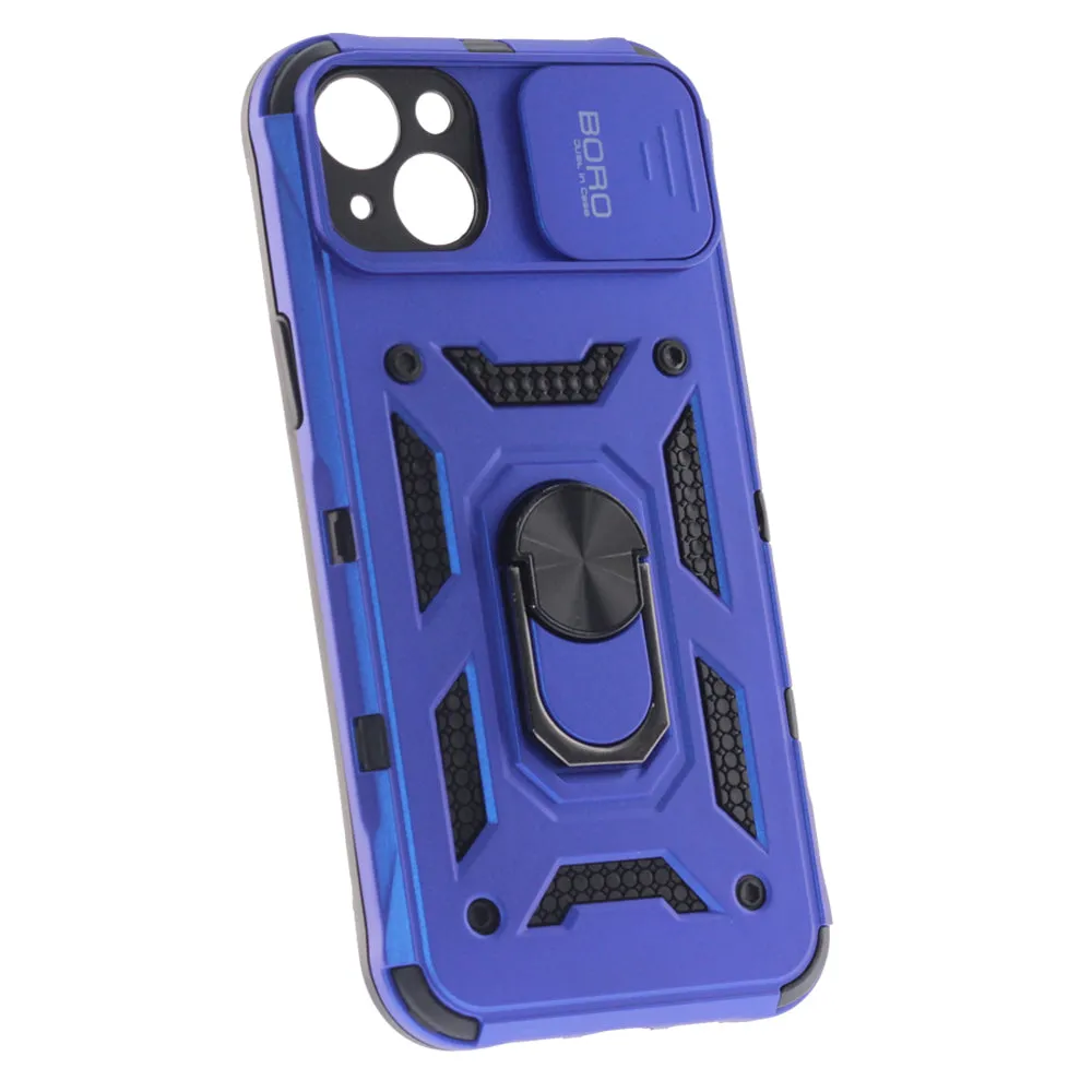 Apple iPhone 14 Plus Case, Ring Armor Case with Lens Cover, Color Blue