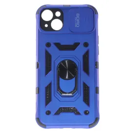 Apple iPhone 14 Plus Case, Ring Armor Case with Lens Cover, Color Blue