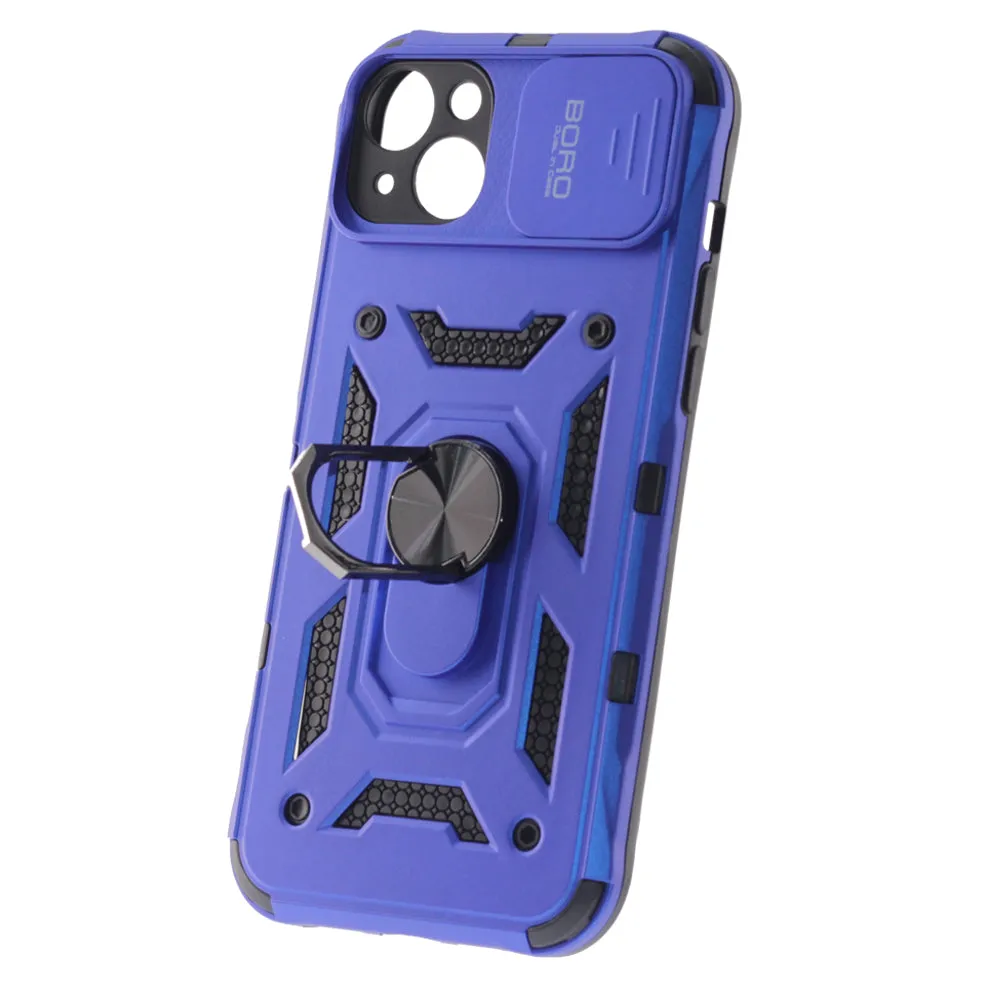 Apple iPhone 14 Plus Case, Ring Armor Case with Lens Cover, Color Blue