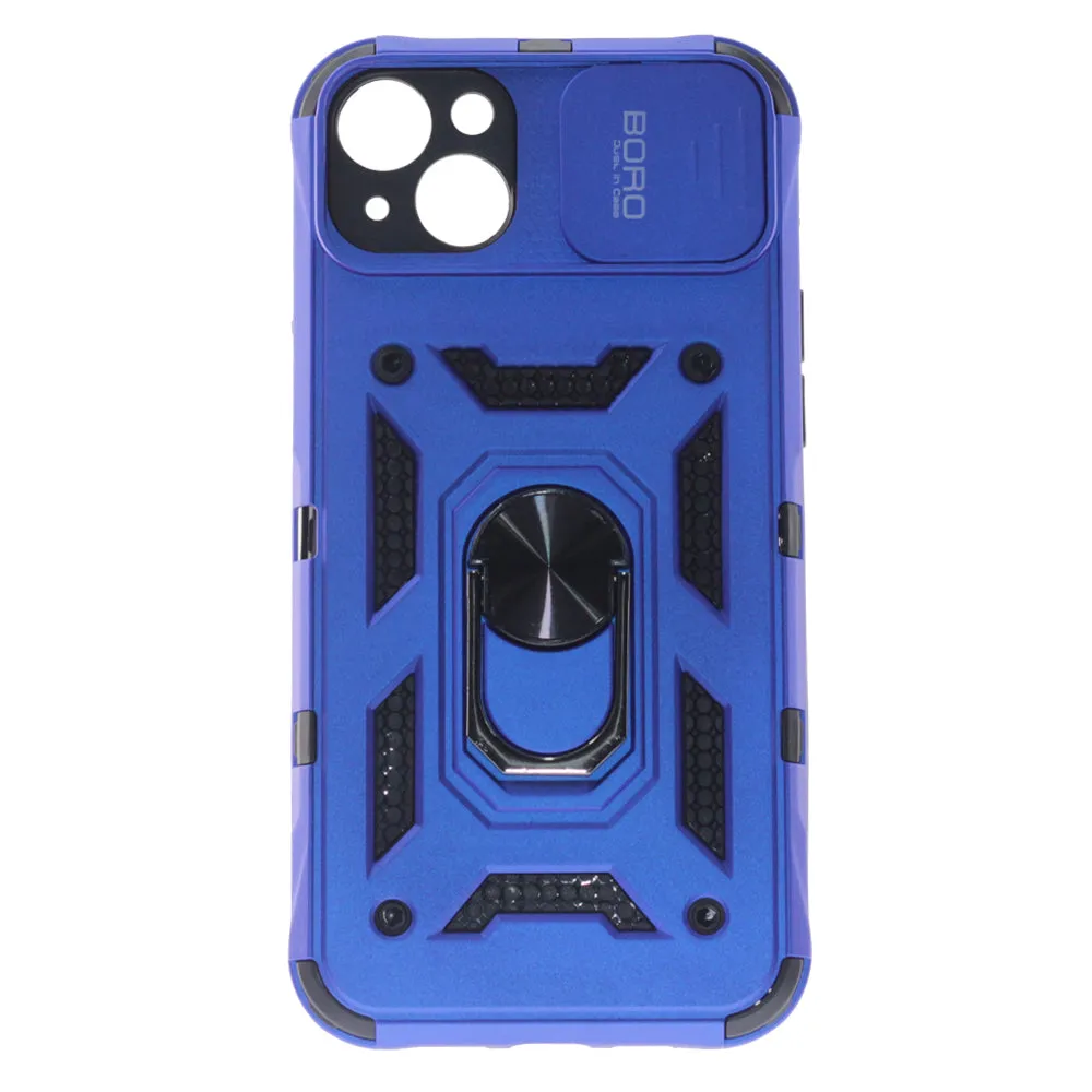 Apple iPhone 14 Plus Case, Ring Armor Case with Lens Cover, Color Blue