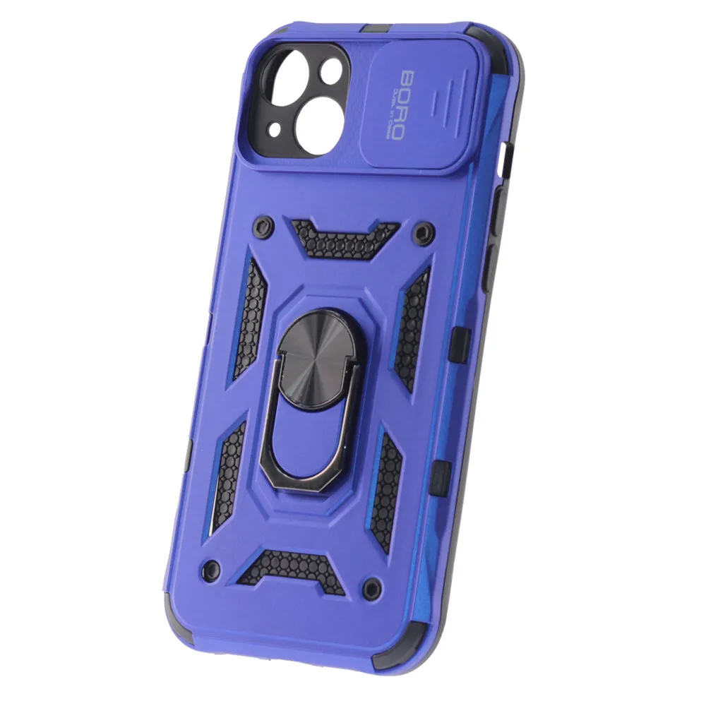 Apple iPhone 14 Plus Case, Ring Armor Case with Lens Cover, Color Blue