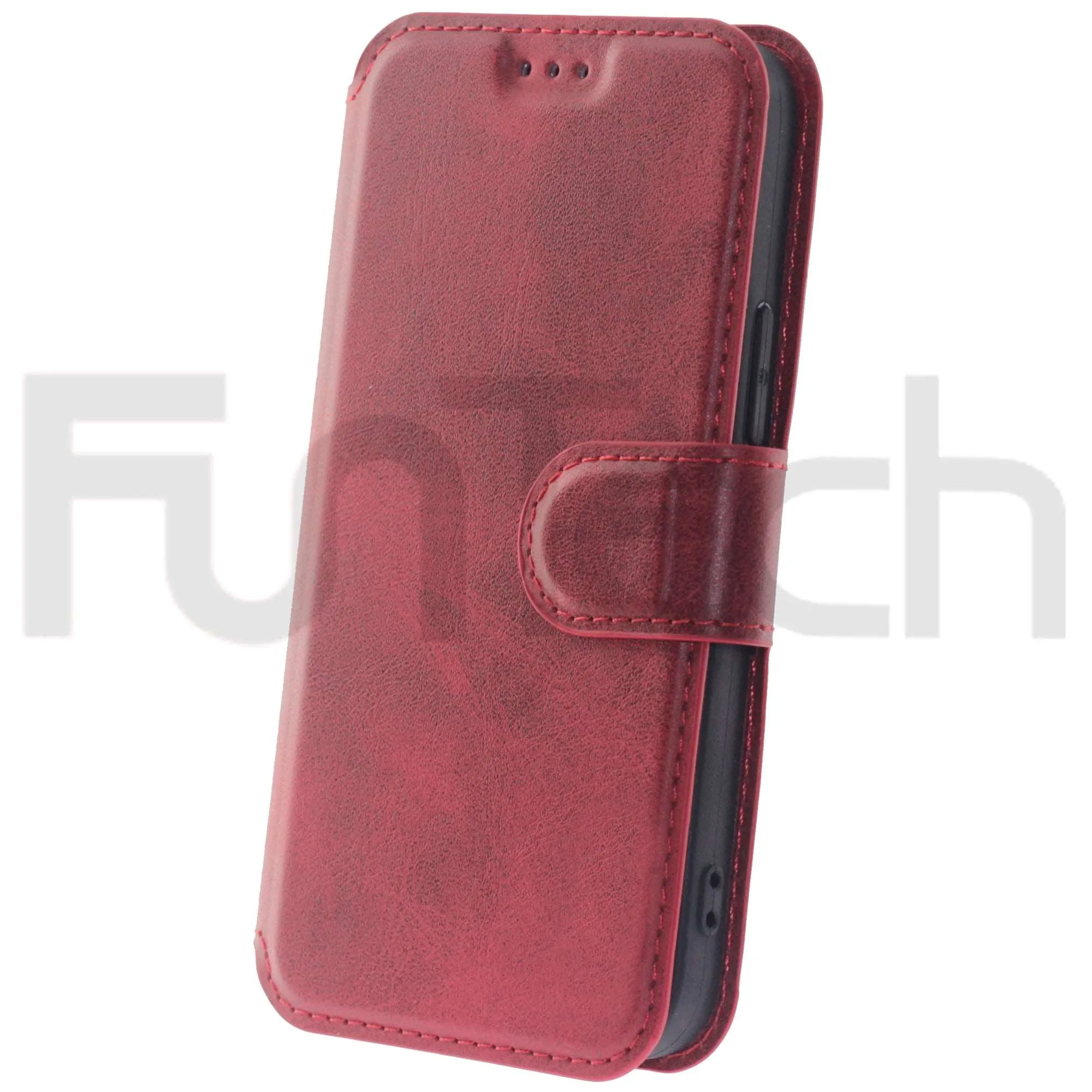 Apple, iPhone 6/6S, Leather Wallet Case, Color Red.