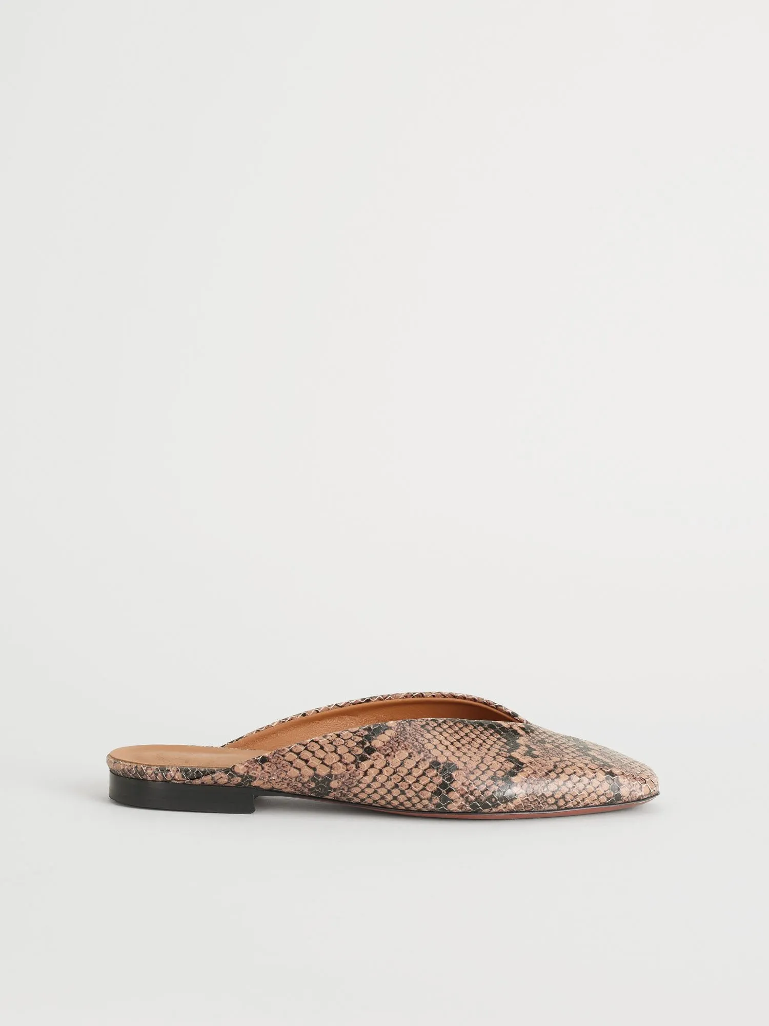 Arnesano Brown Printed Snake Flats