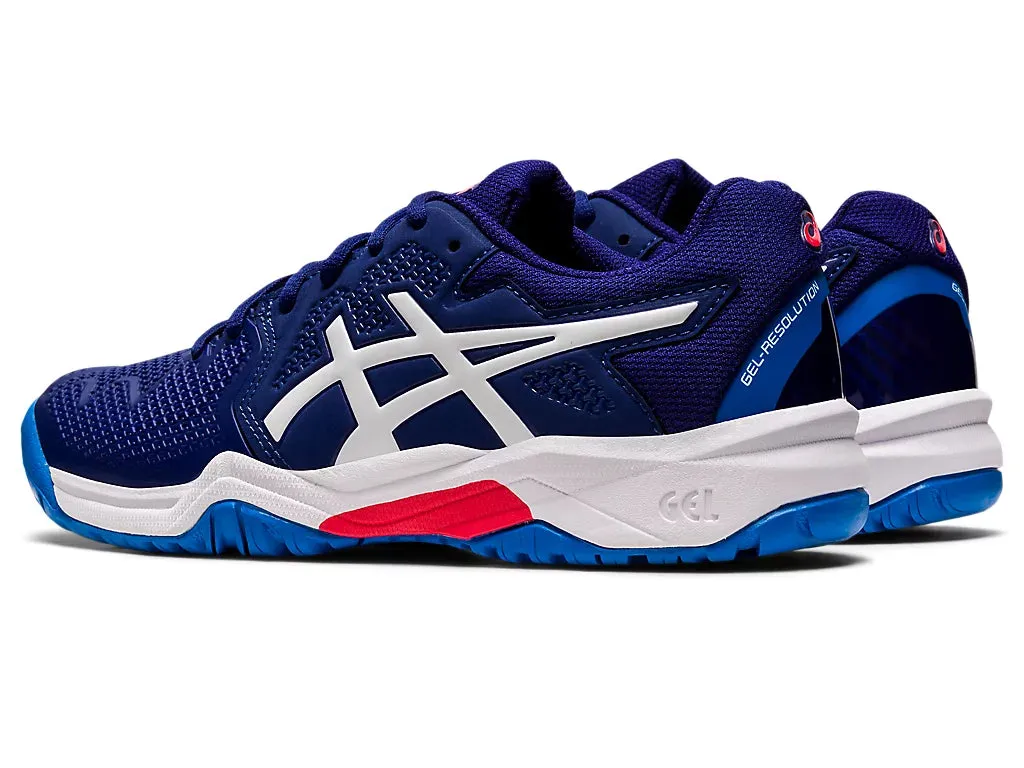 Asics Gel-Resolution 8 GS Kids Dive Blue/White