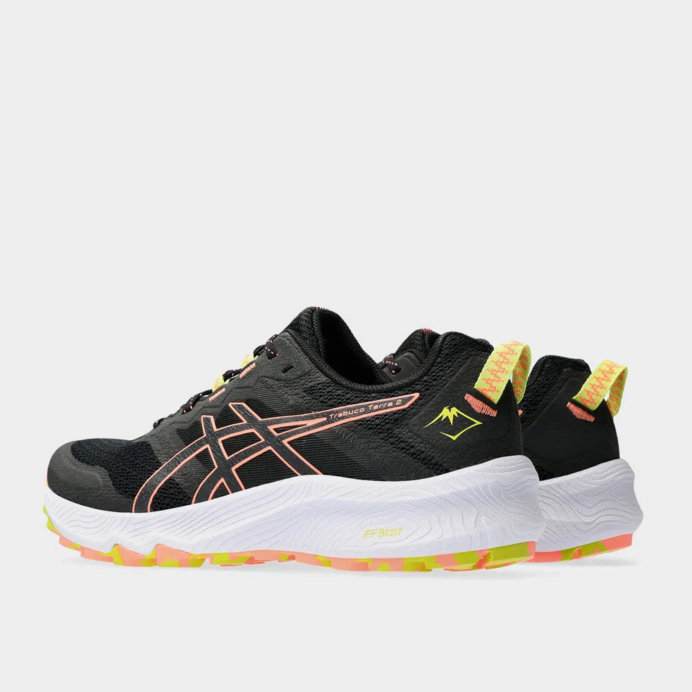 Asics Women's Trabuco Terra Trail Running Black Pink _ 181021 _ Black