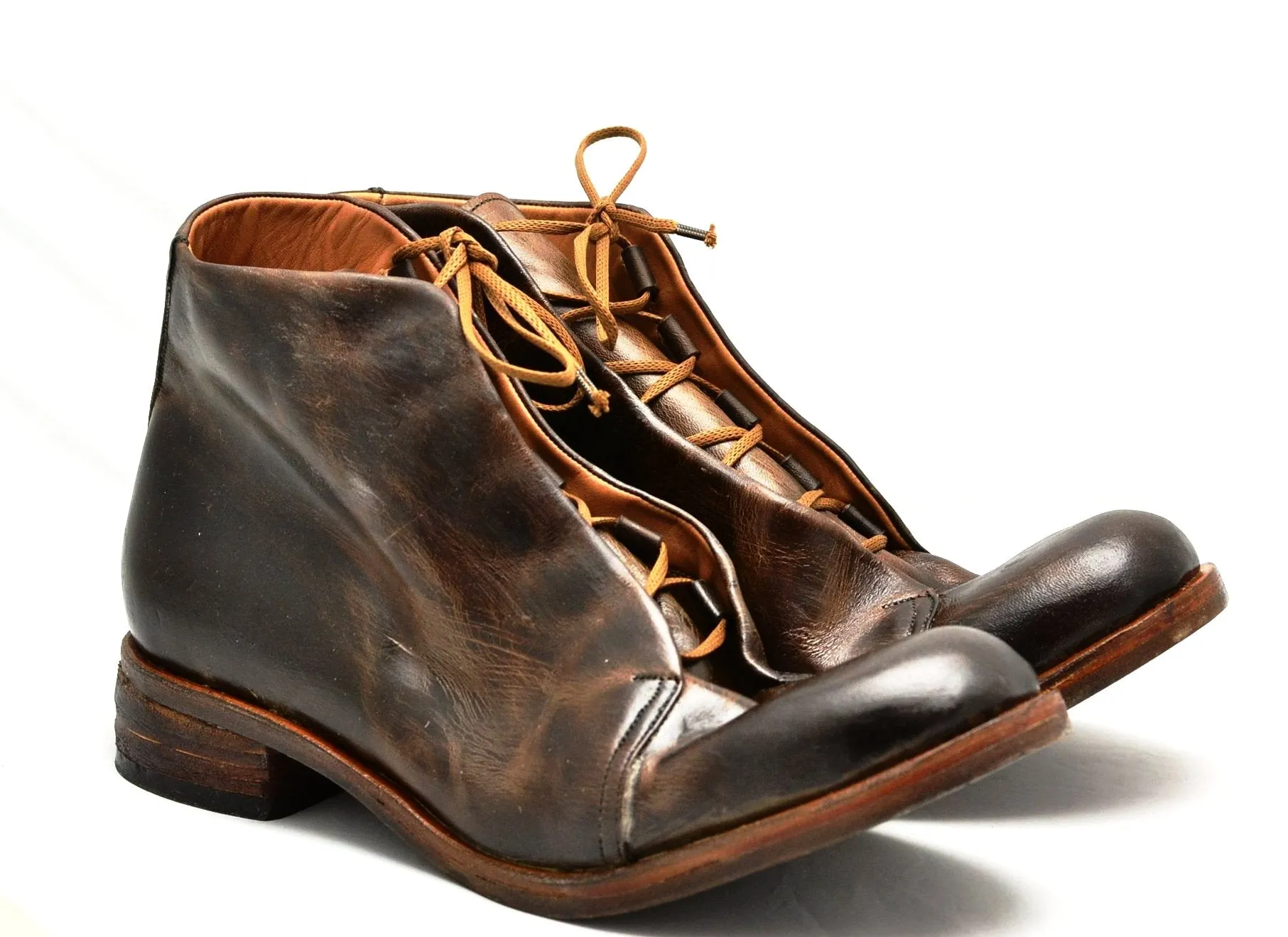 Asym derby boot  |  Burnt choc | cordovan