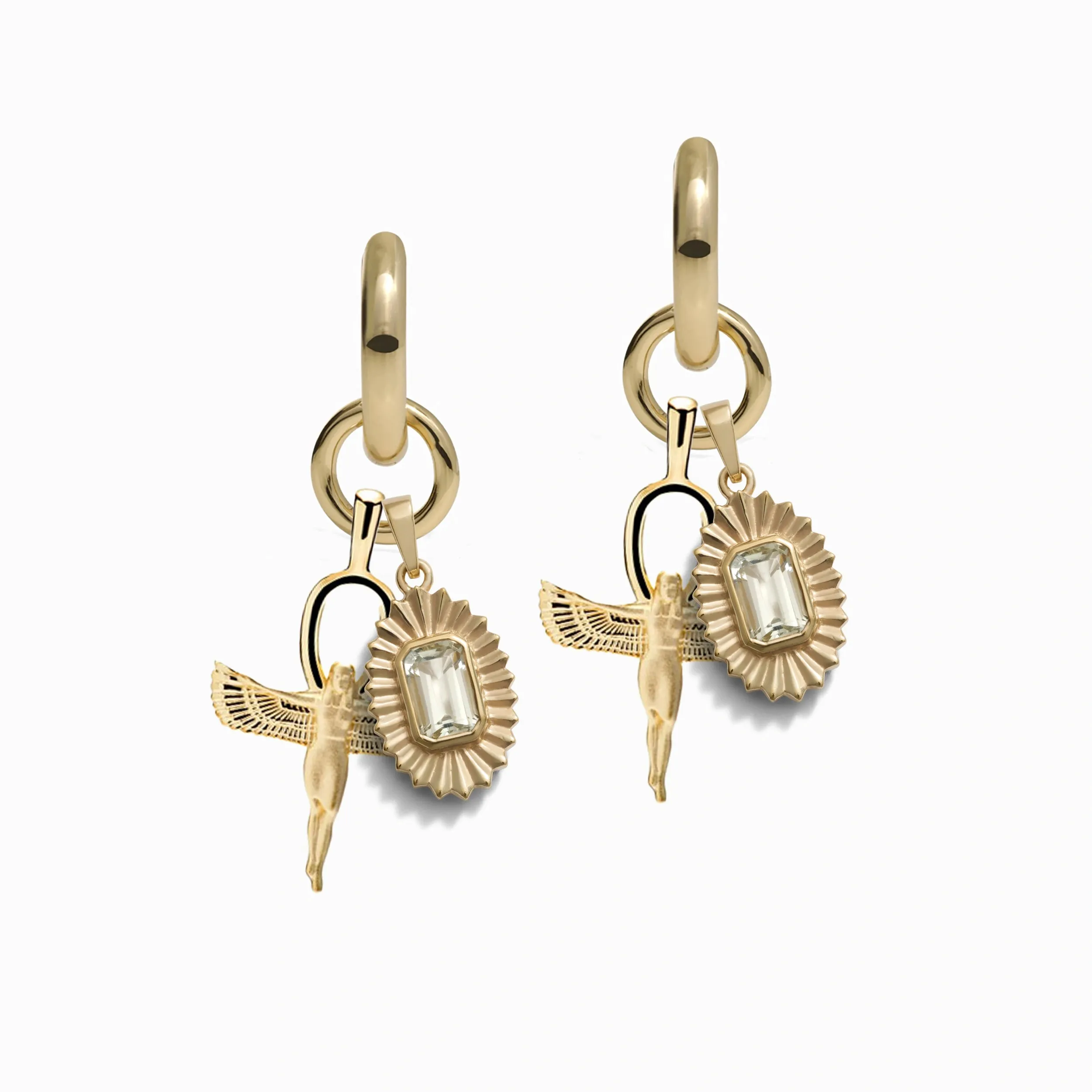 Aura of Isis Charm Earrings