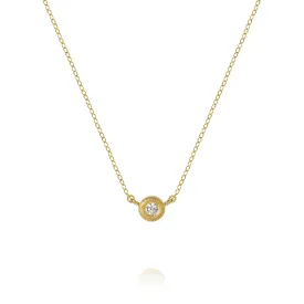 Balloon 18K Gold Necklace w. Diamond