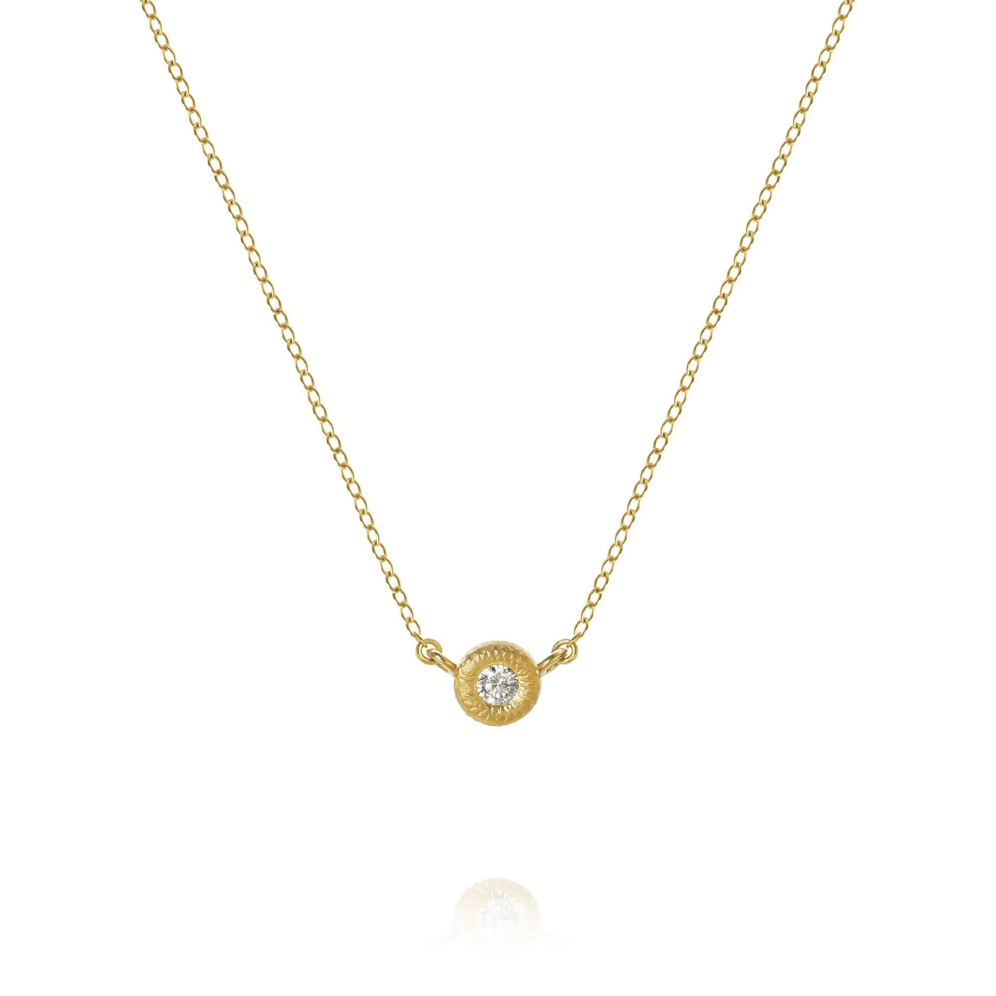 Balloon 18K Gold Necklace w. Diamond