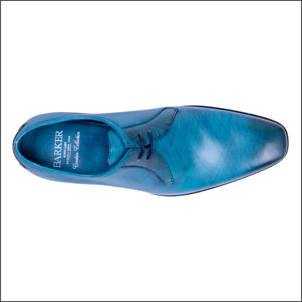 Barker Derwent - Blue Calf Hatch Effect Derby Shoe--