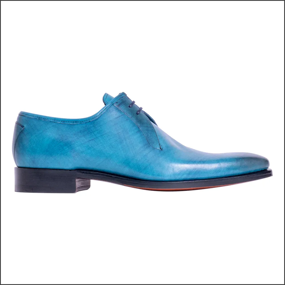 Barker Derwent - Blue Calf Hatch Effect Derby Shoe--