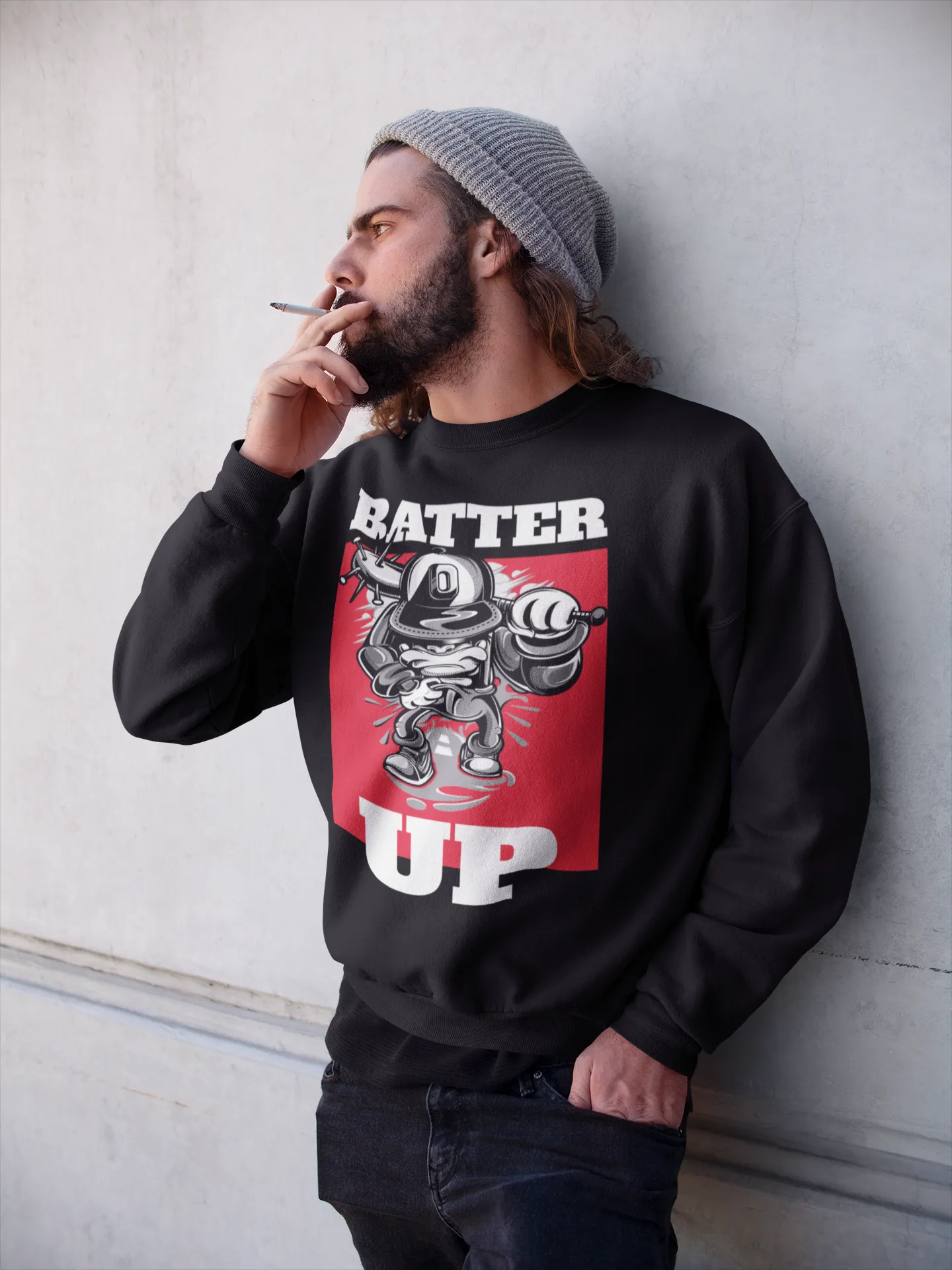 Batter Up! HD Crewneck Sweatshirt