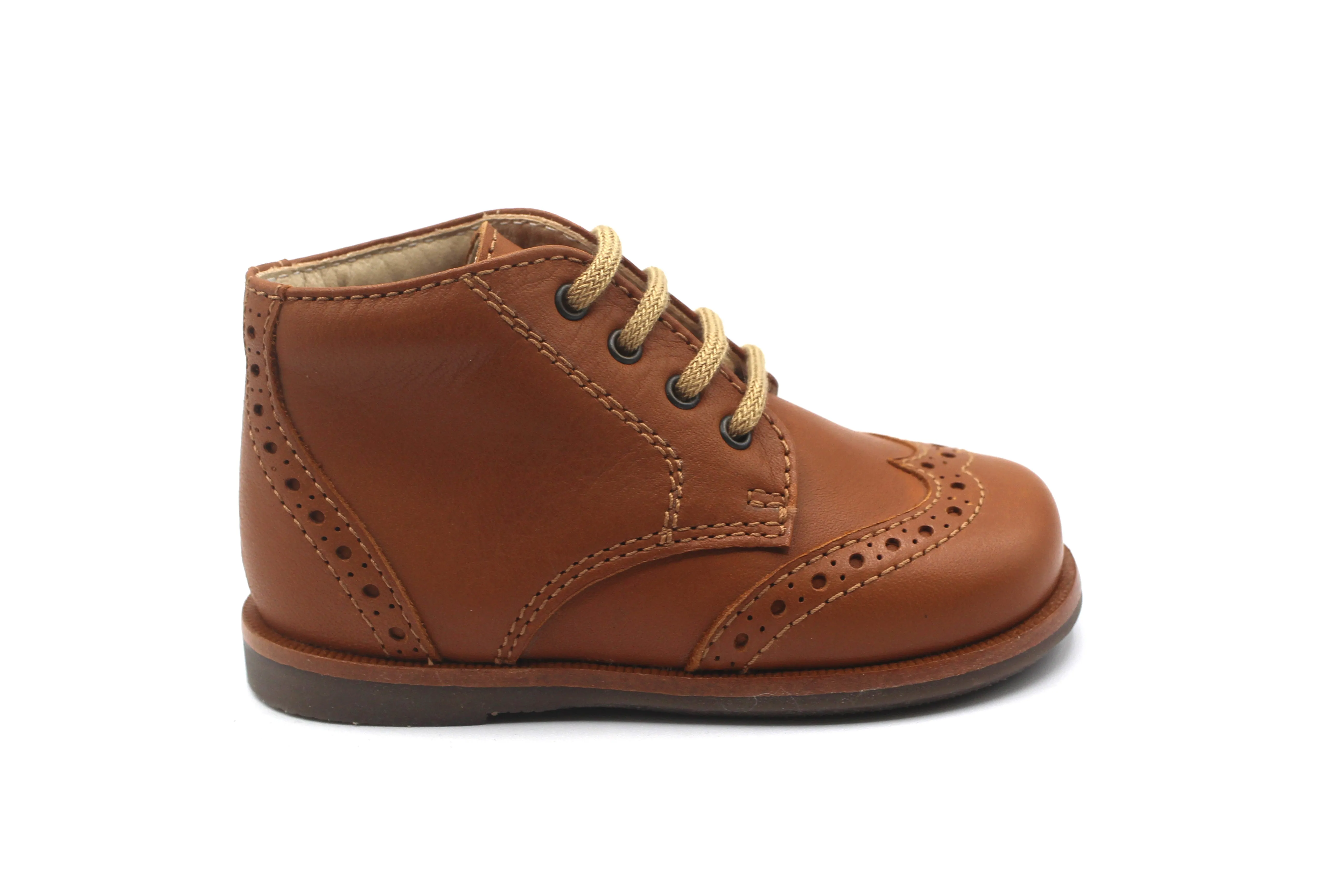 Beberlis Camel Morgan Wingtip Baby Bootie