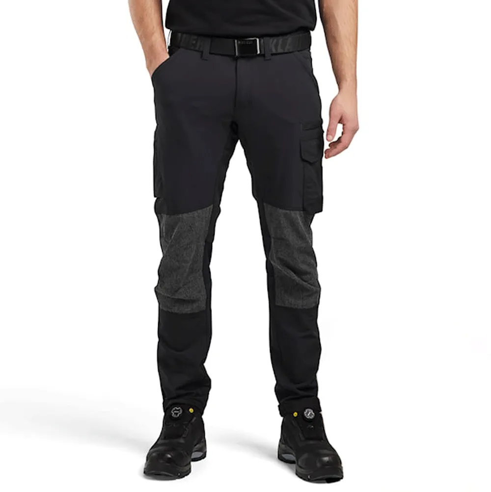 Blaklader 1422 4-Way Stretch Service Work Trousers Black / Dark Grey