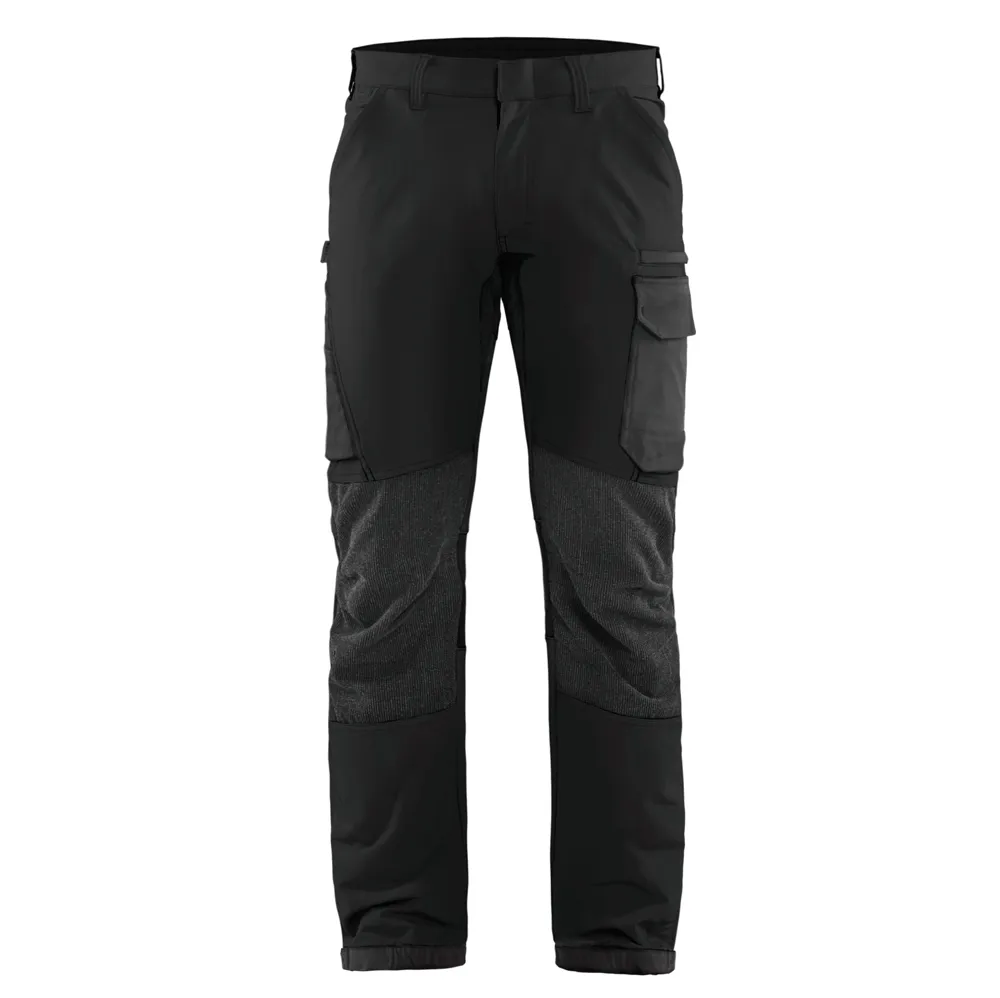 Blaklader 1422 4-Way Stretch Service Work Trousers Black / Dark Grey