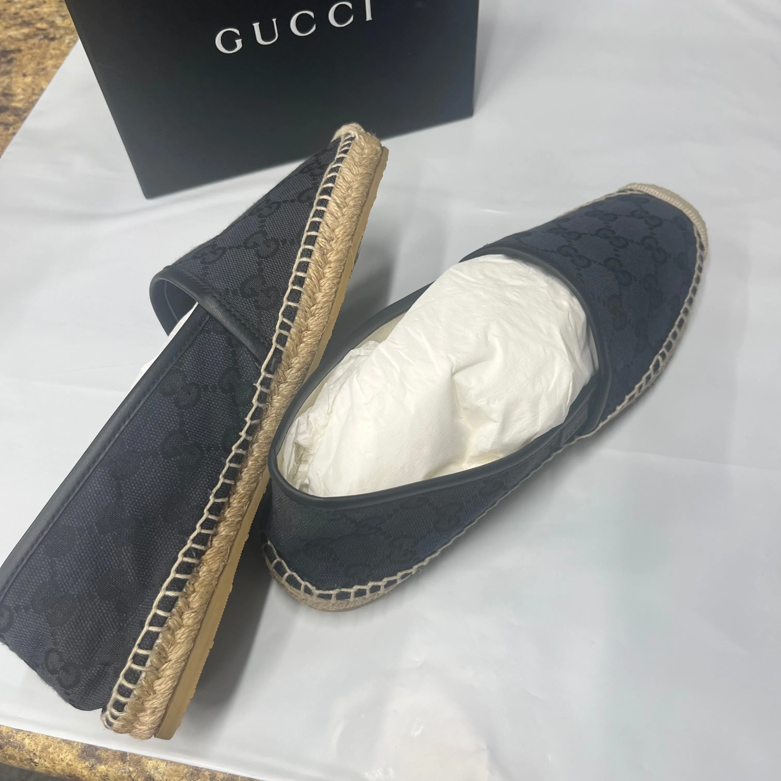 Blue Shoes Designer Gucci, Size 8