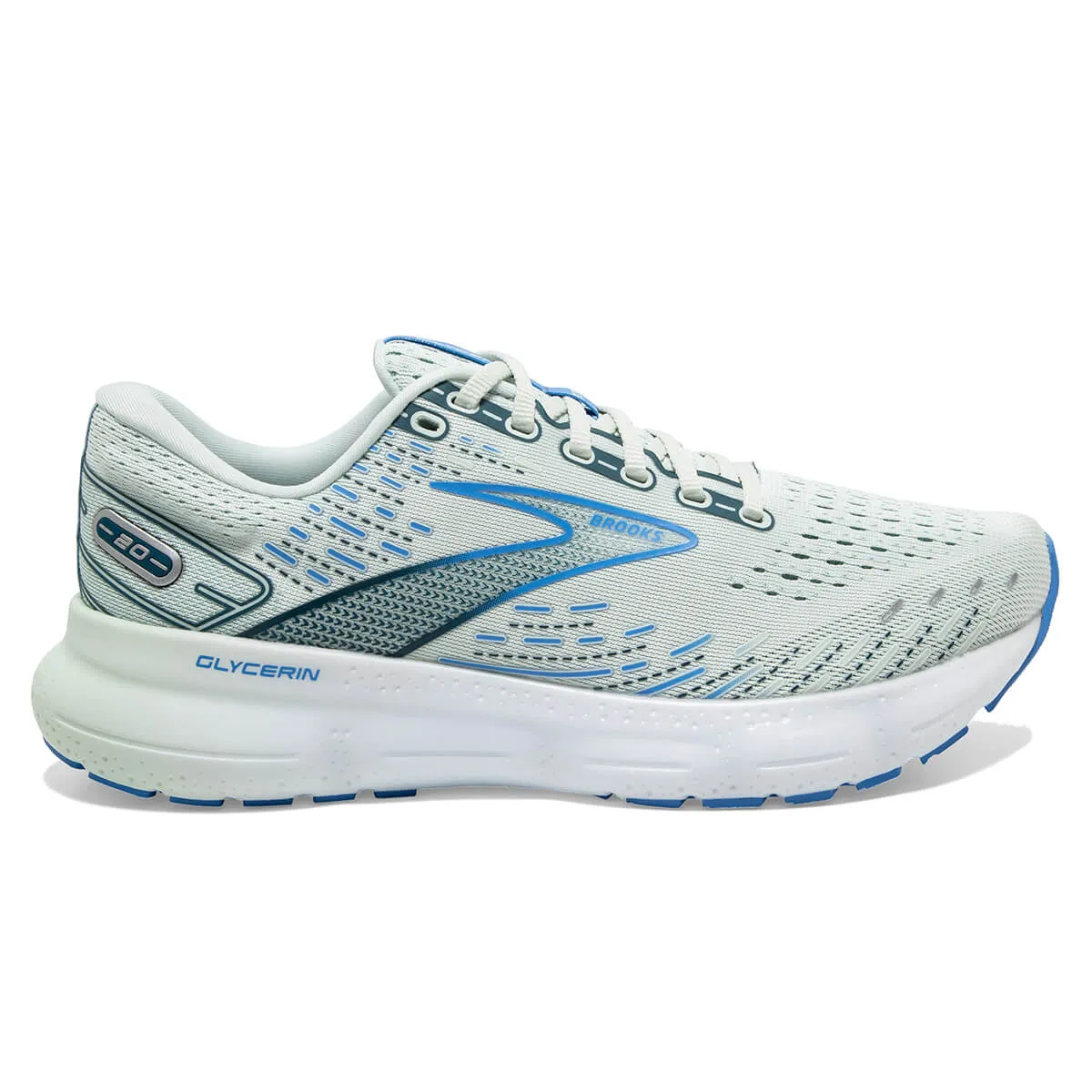 Brooks Glycerin 20 Womens | Blue Glass/marina/legion Blue