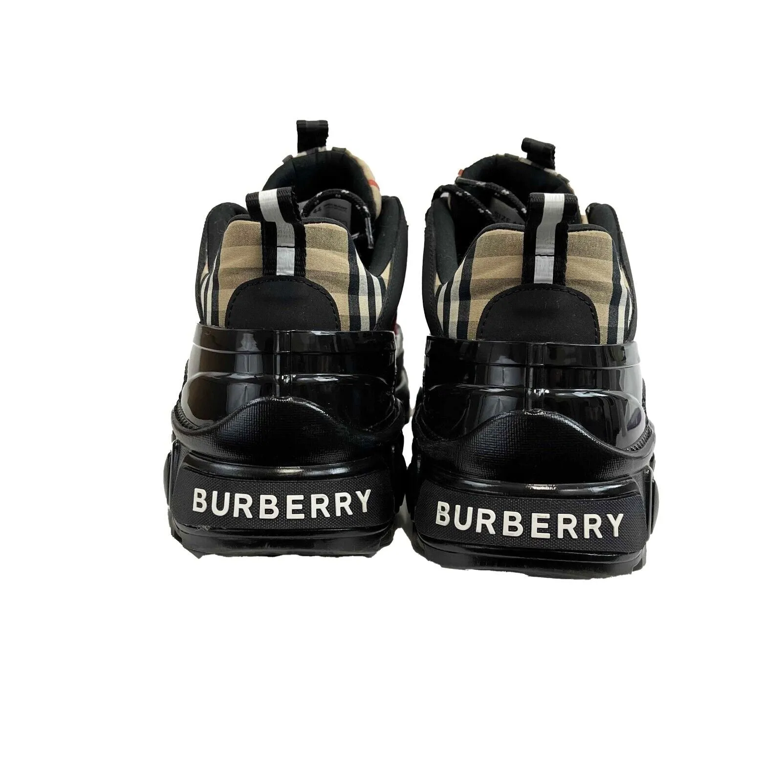 Burberry -Arthur Vintage Check Chunky Sneakers - Black - 44 - Shoes US 11