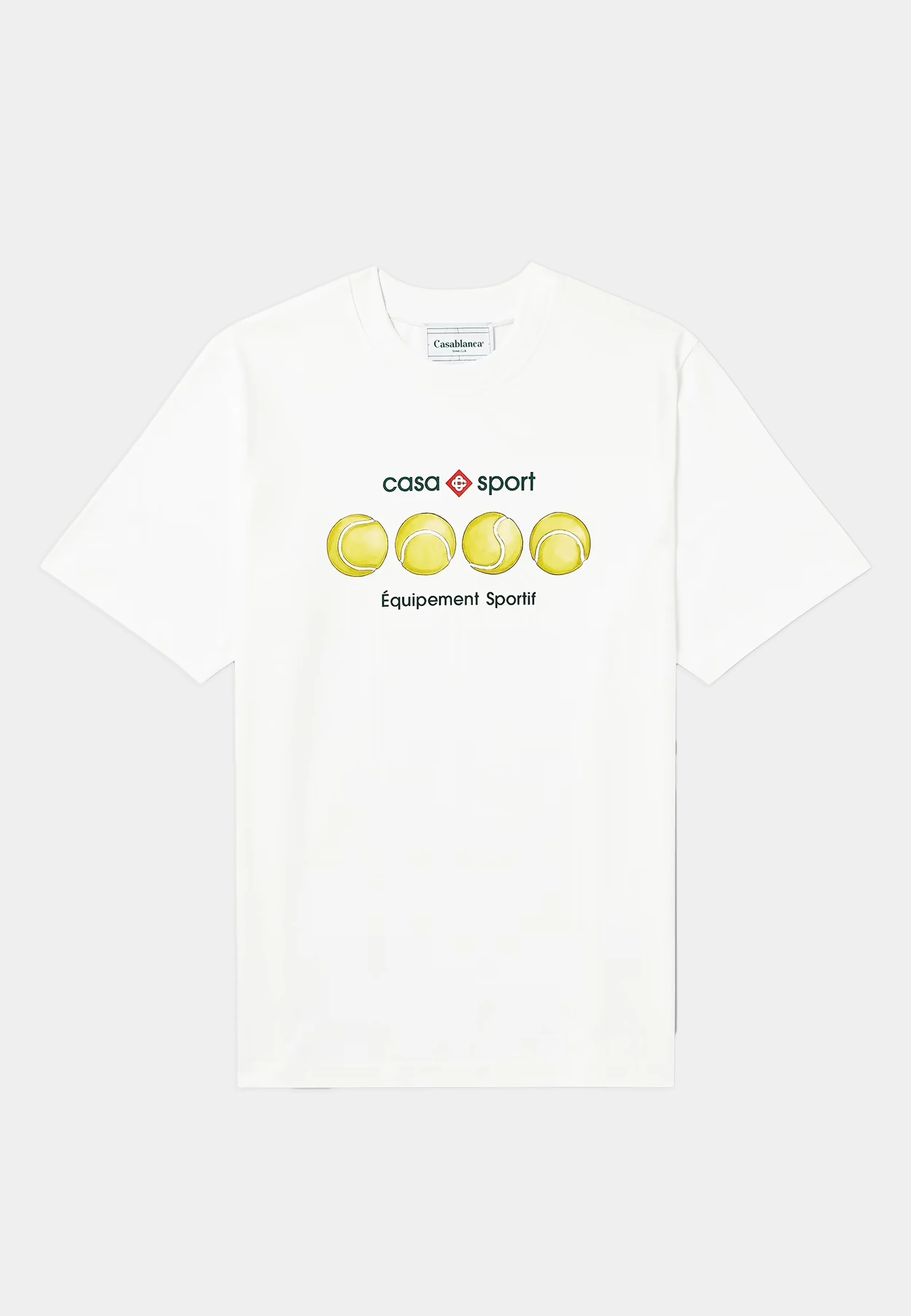 CASABLANCA Casa Sport Tennis Balls Printed T-Shirt - White