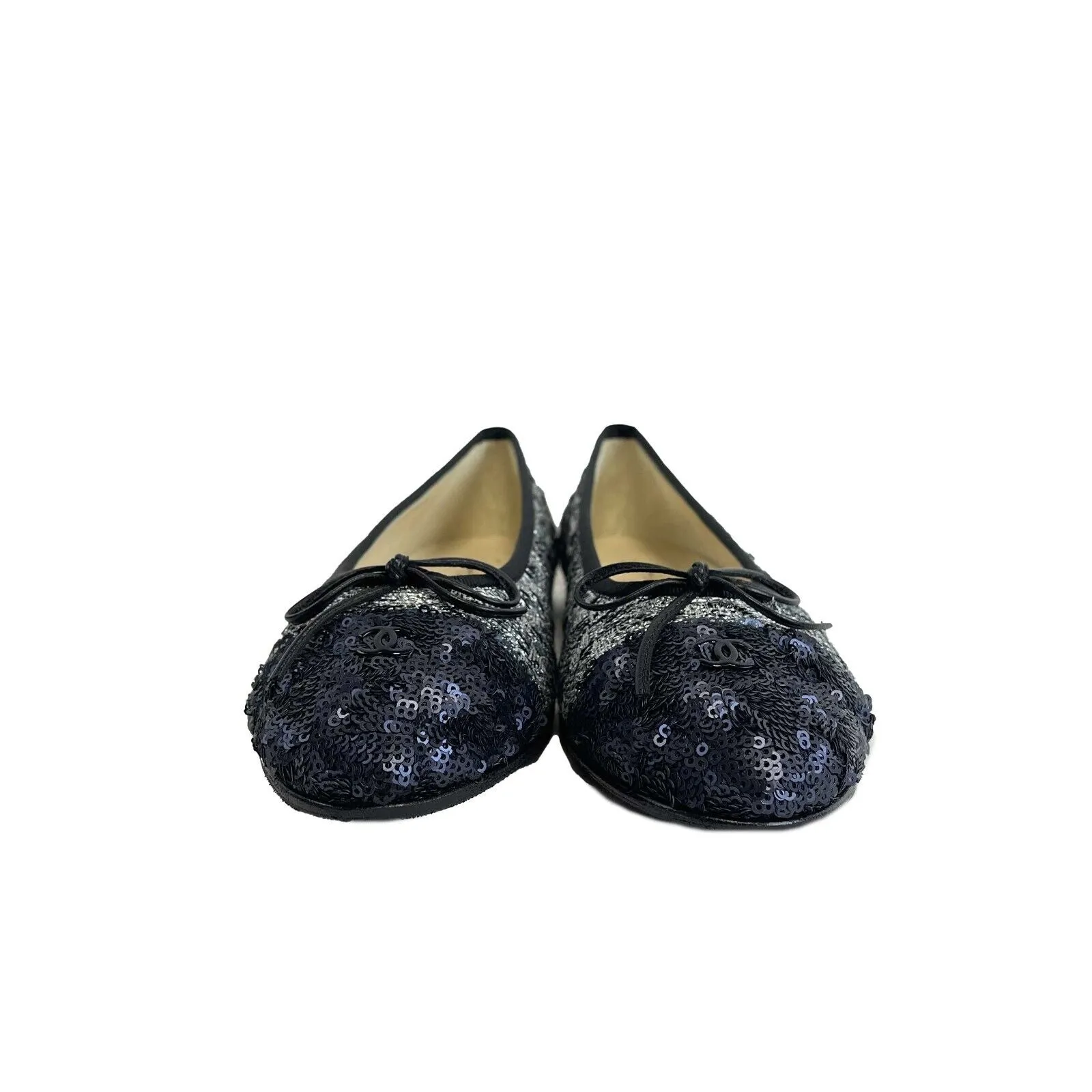 Chanel - Tweed Sequin Cap Toe Ballerina Flats - 38.5 EUR - 7.5 US - Shoes