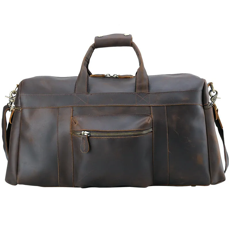 Christmas Gifts Men's Leather Travel Bag Leather Duffle Bag Leather Weekender Bag Men Overnight Bag