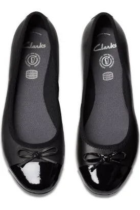 Clarks Scala Bloom Youth black leather