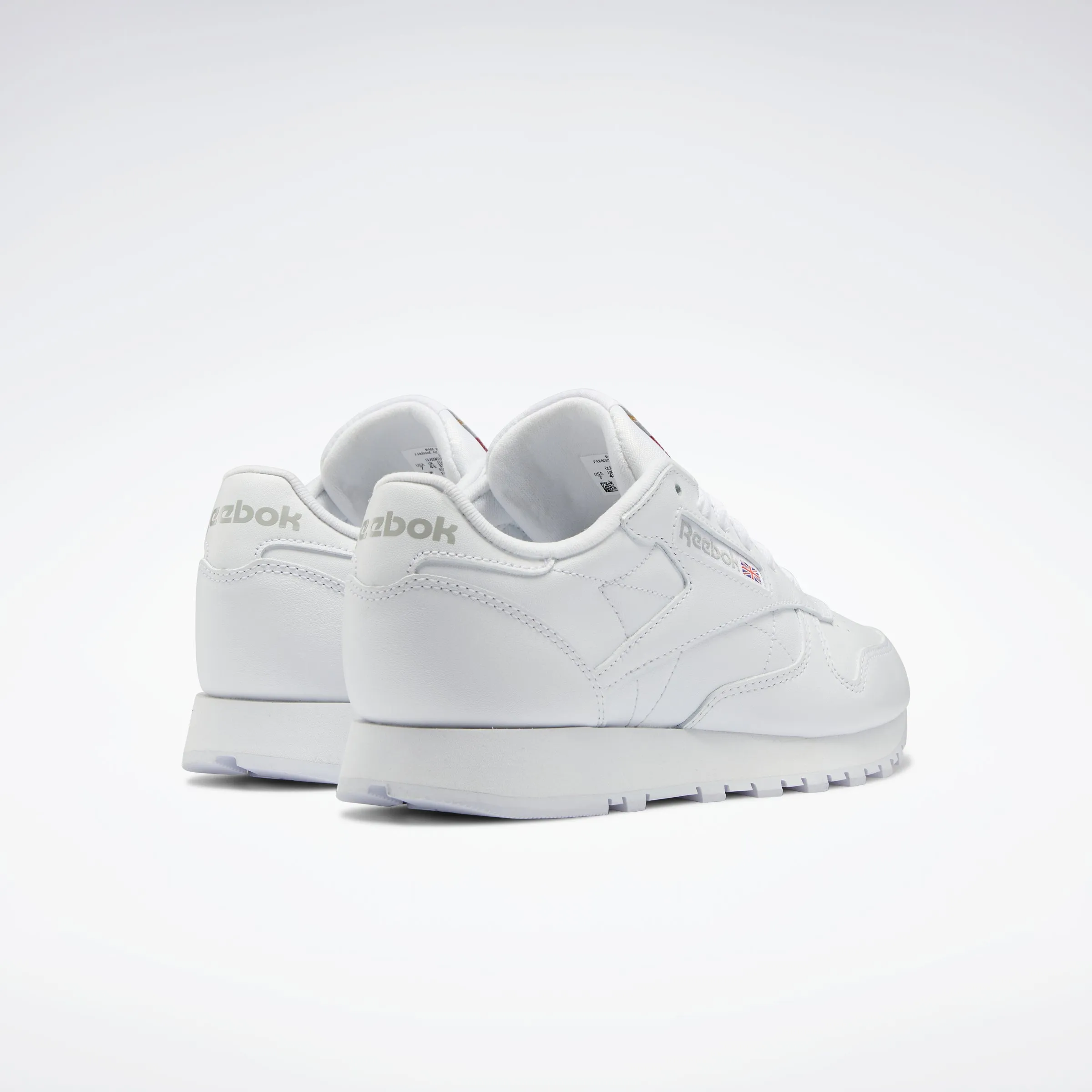 Classic Leather Shoes White/White/Pure Grey 3