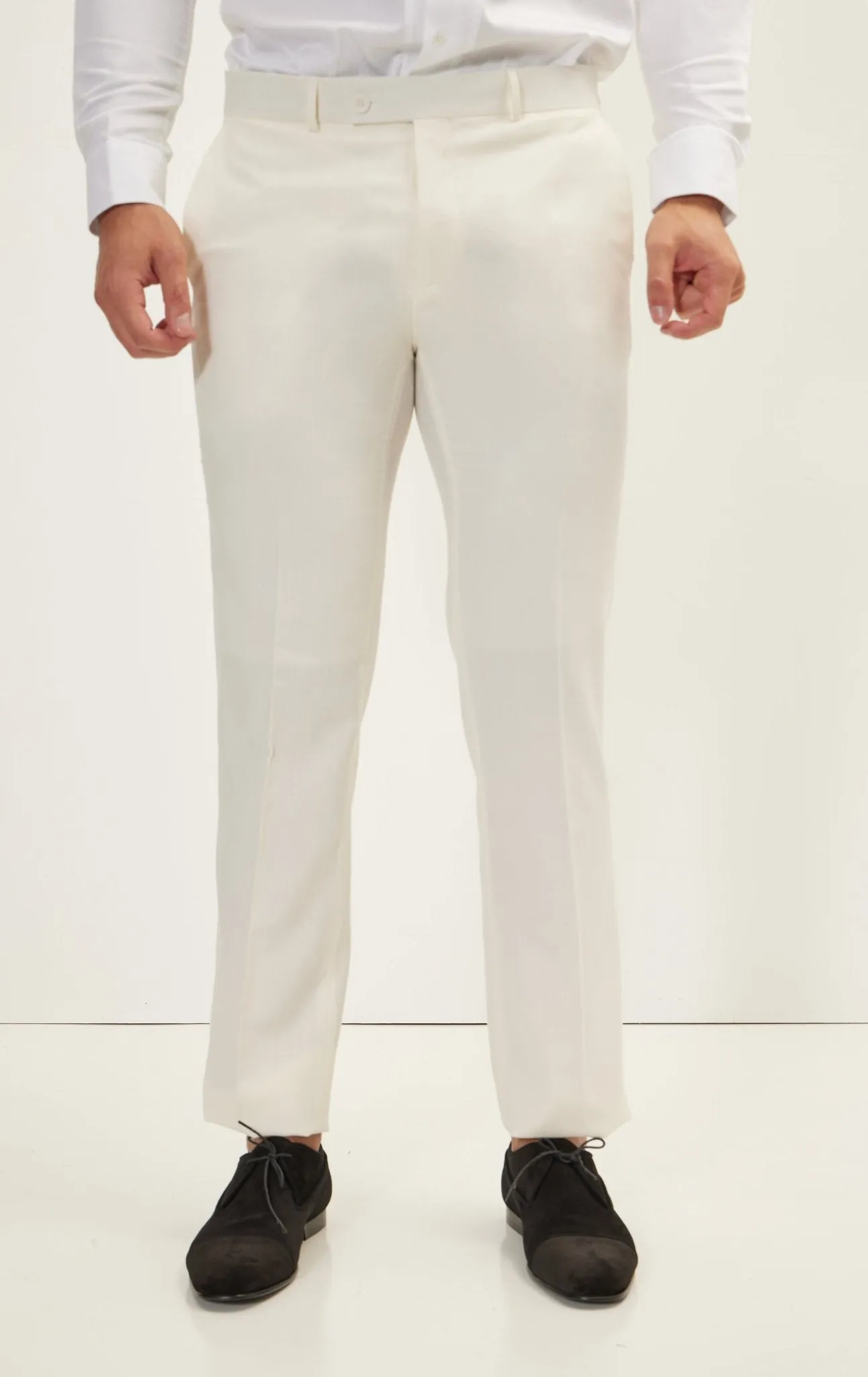 Classic Tuxedo Pants - White