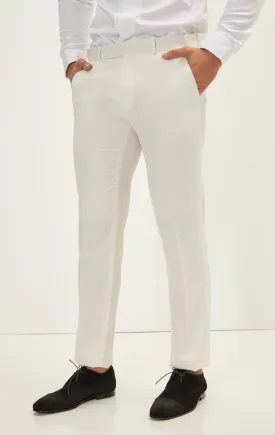 Classic Tuxedo Pants - White