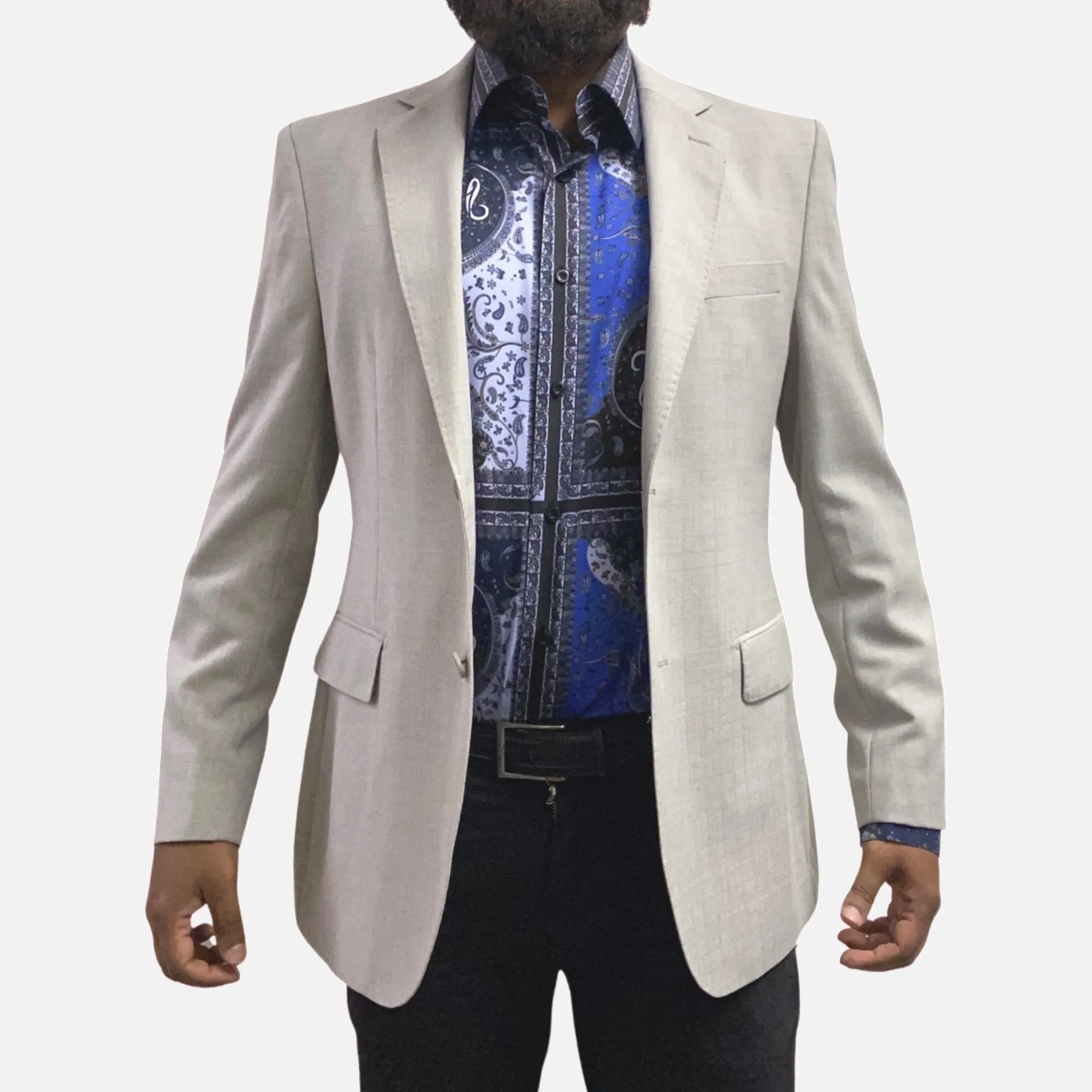 Clearance - Men's Platinum Color Blazer - Classic fit, Single Breasted