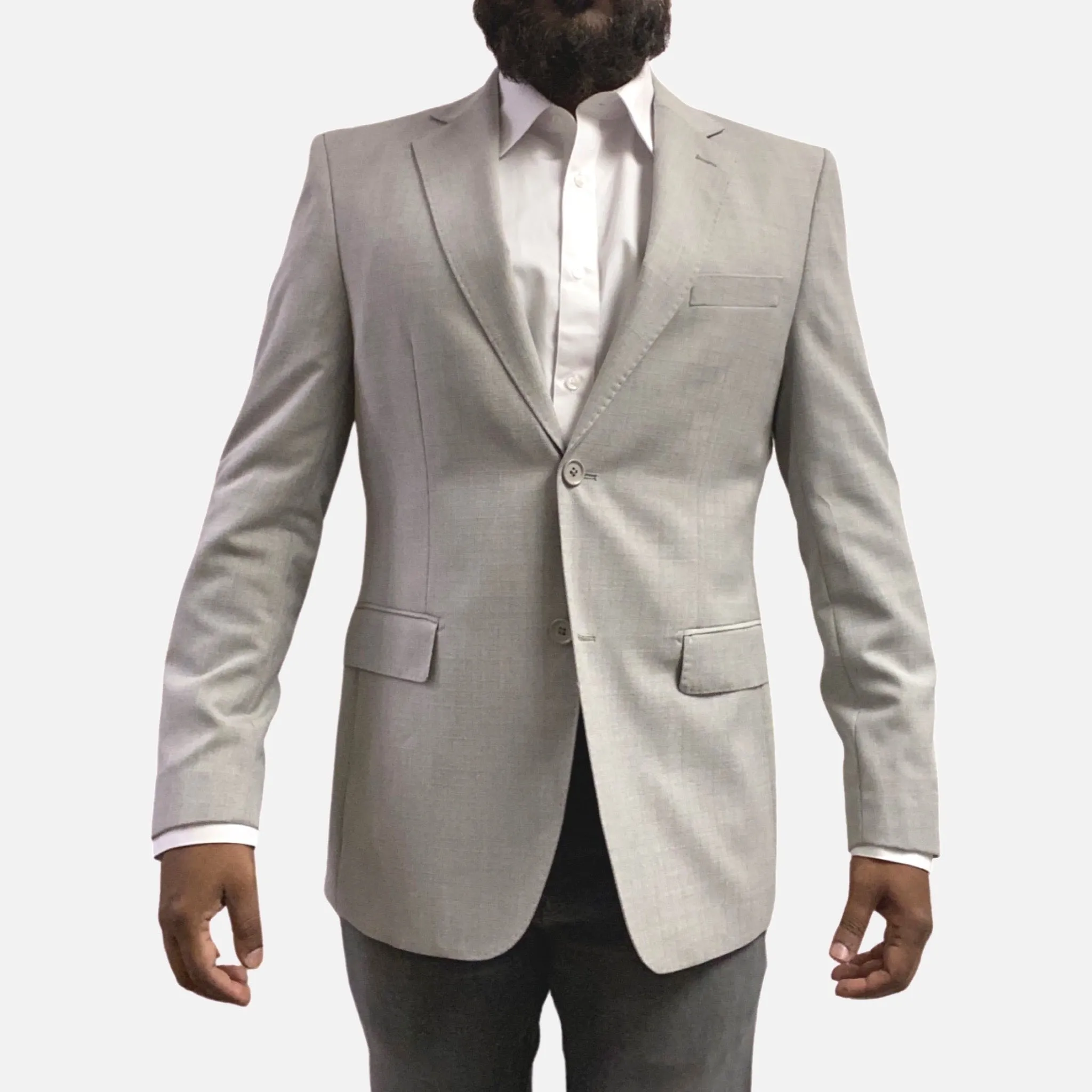 Clearance - Men's Platinum Color Blazer - Classic fit, Single Breasted