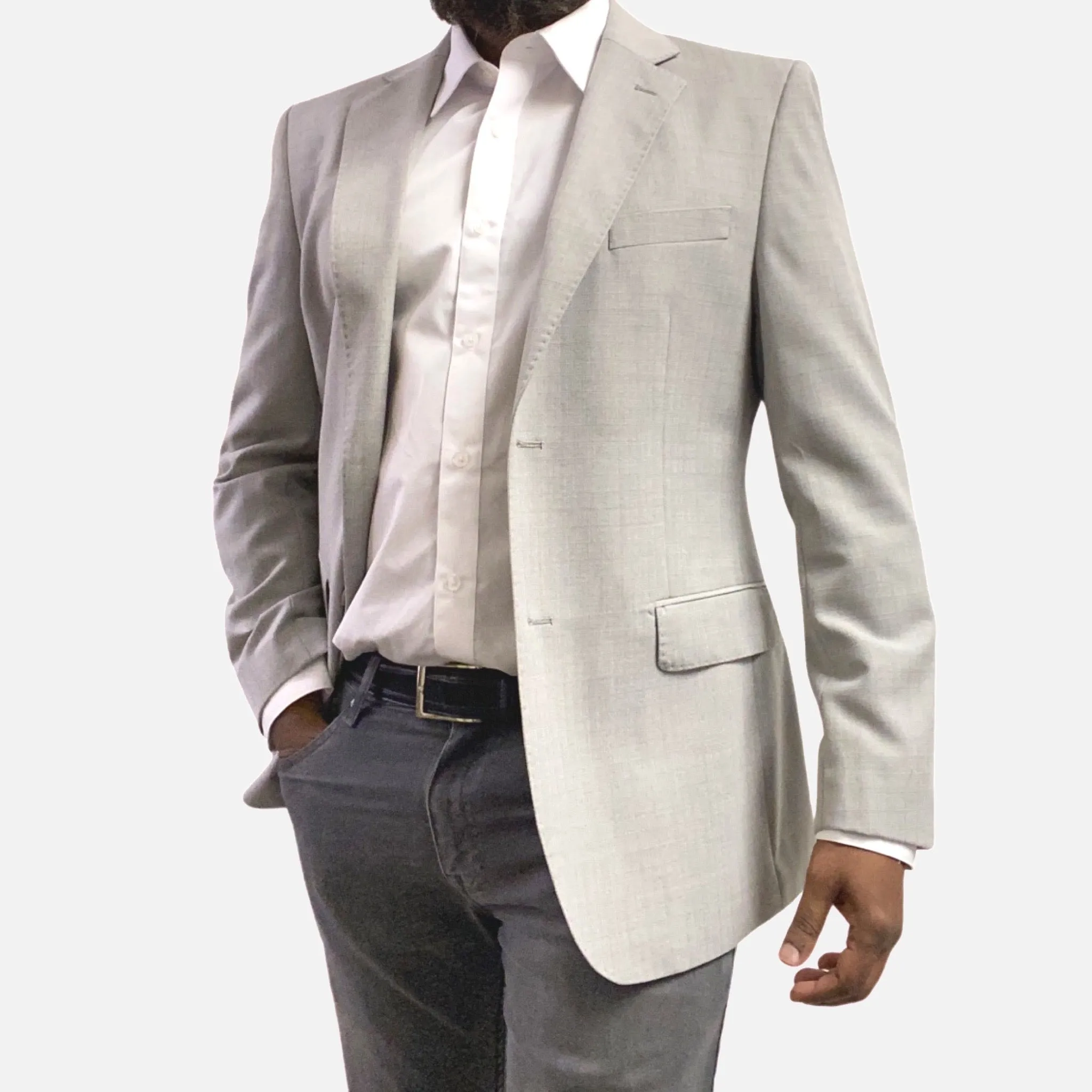 Clearance - Men's Platinum Color Blazer - Classic fit, Single Breasted