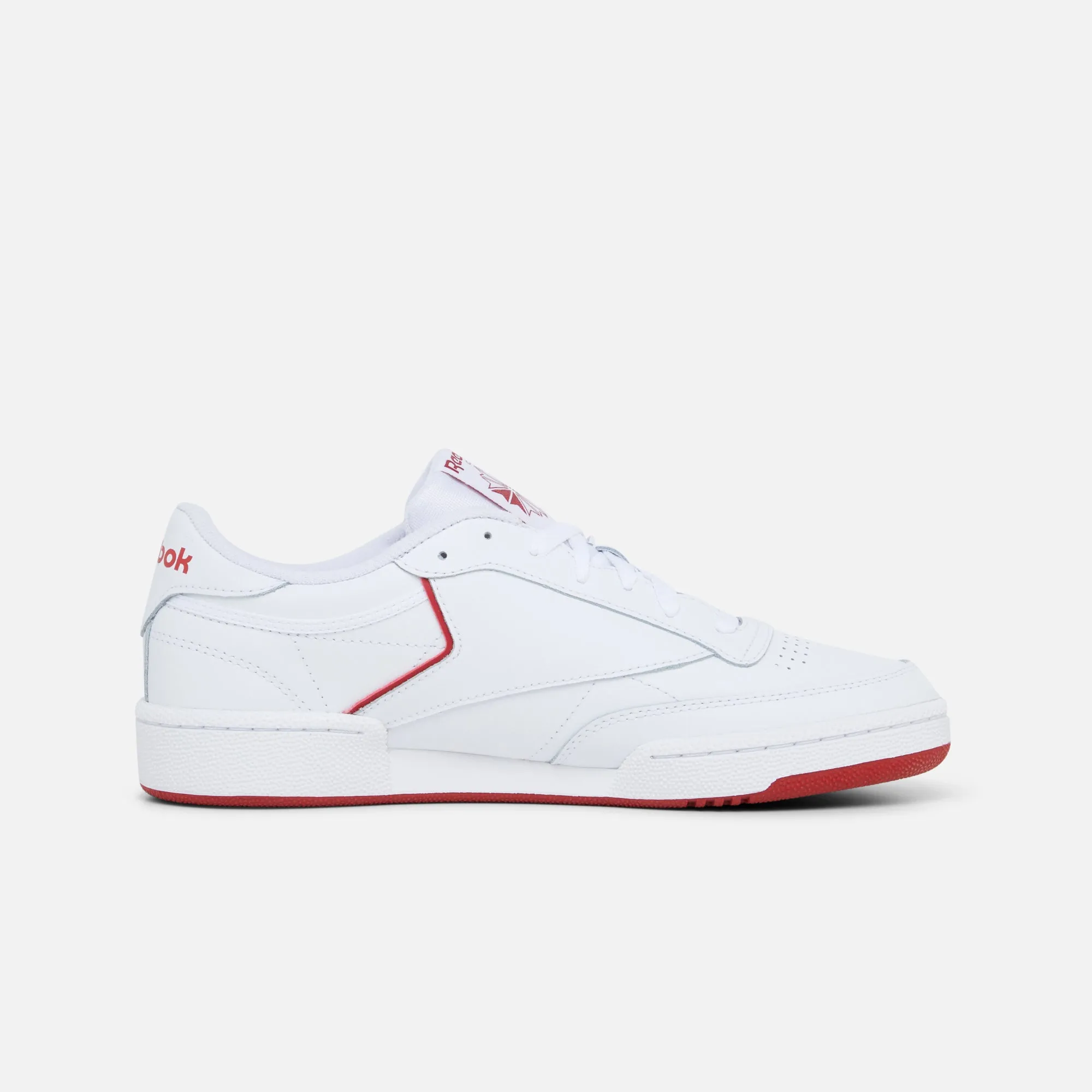 Club C 85 Shoes White/White/Flash Red